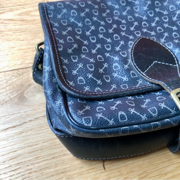 Vintage canvas and leather satchel/crossbody bag with adjustable strap - Picture 13 of 13